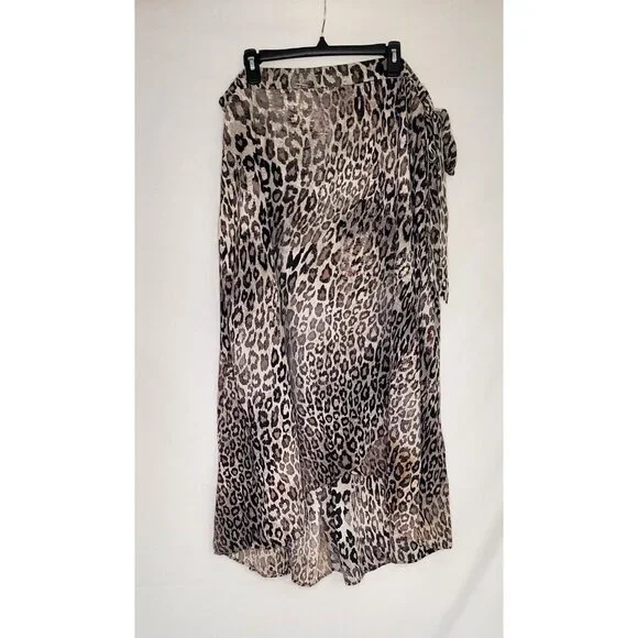 NWT East Adeline Wrap Skirt Animal Print Size 3XL MSRP $59 Boho Beach High Low - Picture 5 of 14